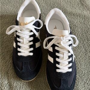 Gola Black and White Retro Trainer Sneakers